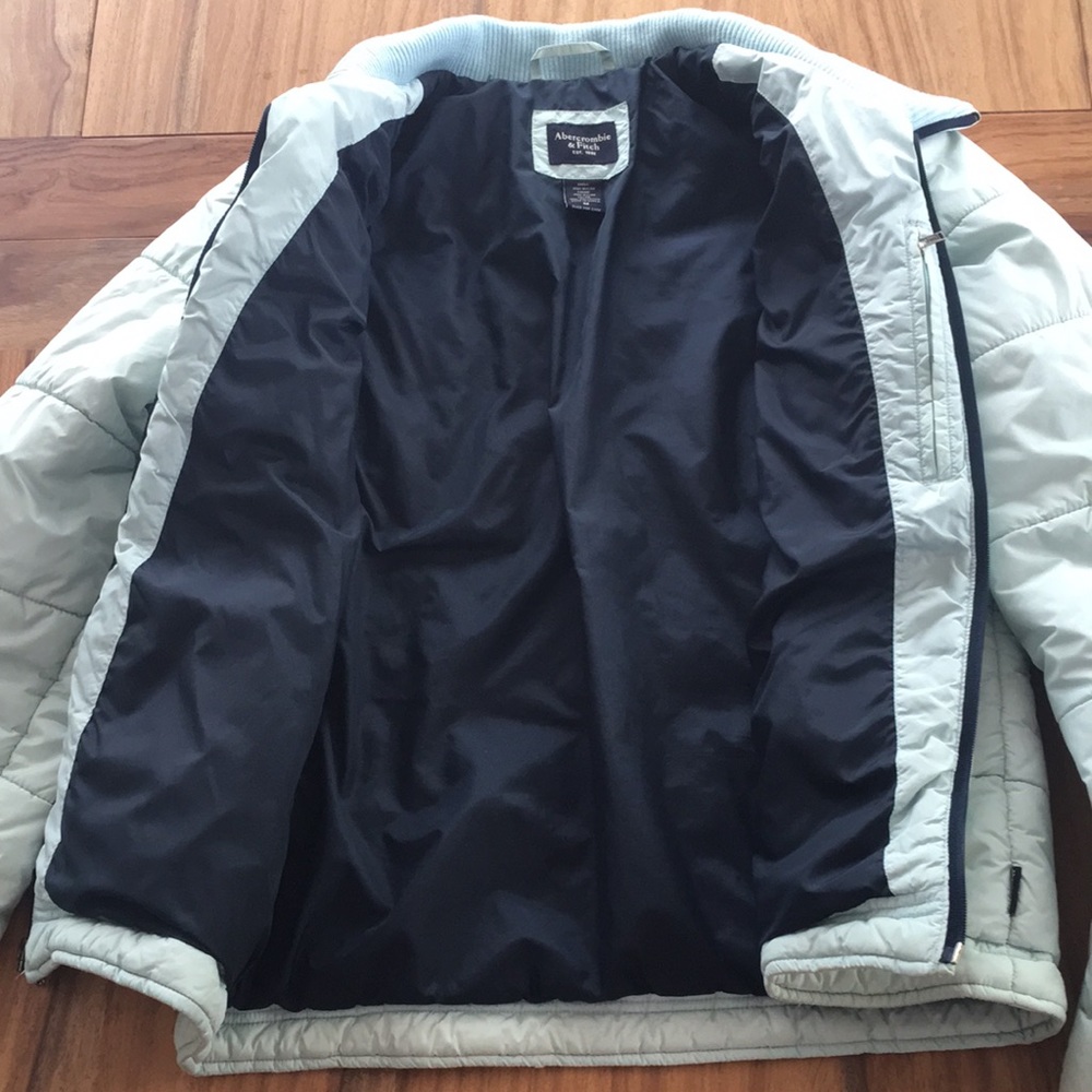 Abercrombie & Fitch Light Green Puffer Ski Jacket - Picture 2 of 10